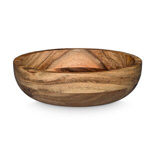 Holz Deko Schale mit Wirbel Muster Tischdeko Teller rund Holzschale Ø 40 cm