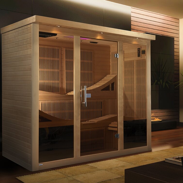 Dynamic Infrared Monaco 6 - Person Indoor FAR Infrared Sauna with Remote  Control in Hemlock & Reviews | Wayfair