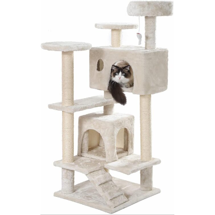 72" Cat Tree Tower Condo House For Large Cats Scratching Post Furniture Climbing