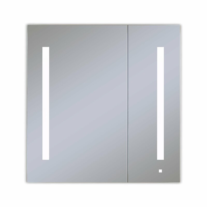 Robern Aio Recessed Frameless Medicine Cabinet With 6 Adjustable Shelves And Led Lighting Reviews Wayfair