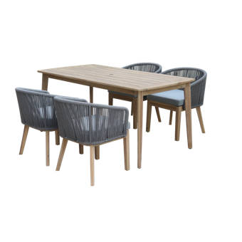 Rosecliff Heights Thibault Rectangular6 Person 67 Longacaciadining Set With Cushions Wayfair