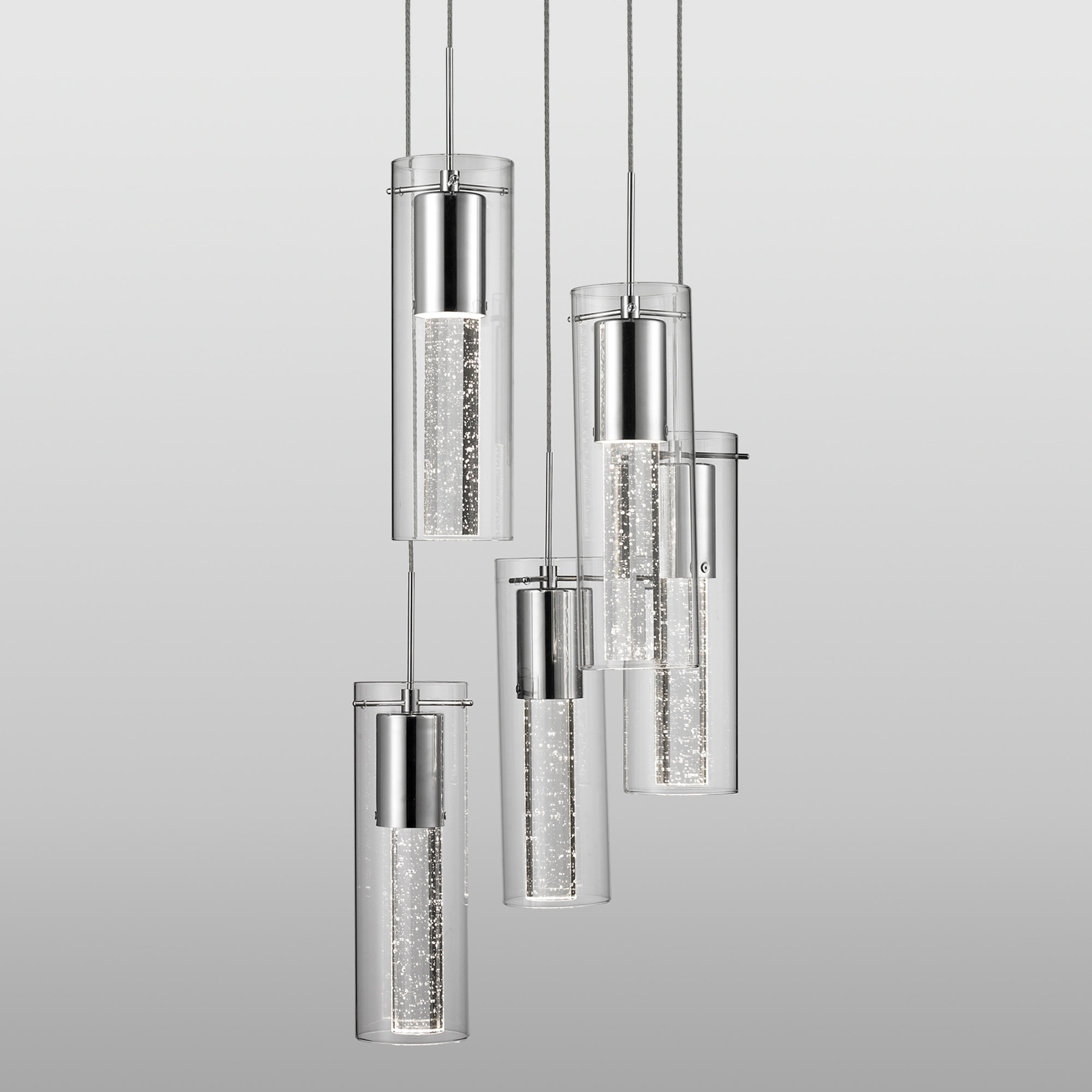 Orren Ellis 5 Light Cluster Cylinder Pendant Wayfair