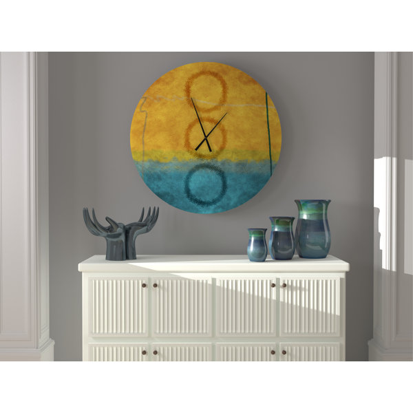 East Urban Home Oversized Callaway Wall Clock Wayfair