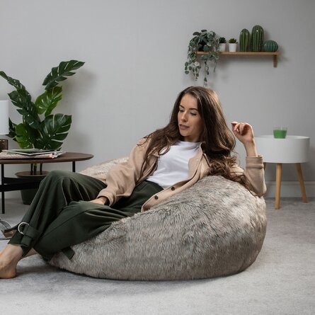 Mack + Milo Faux Fur Bean Bag Chair | Wayfair.co.uk