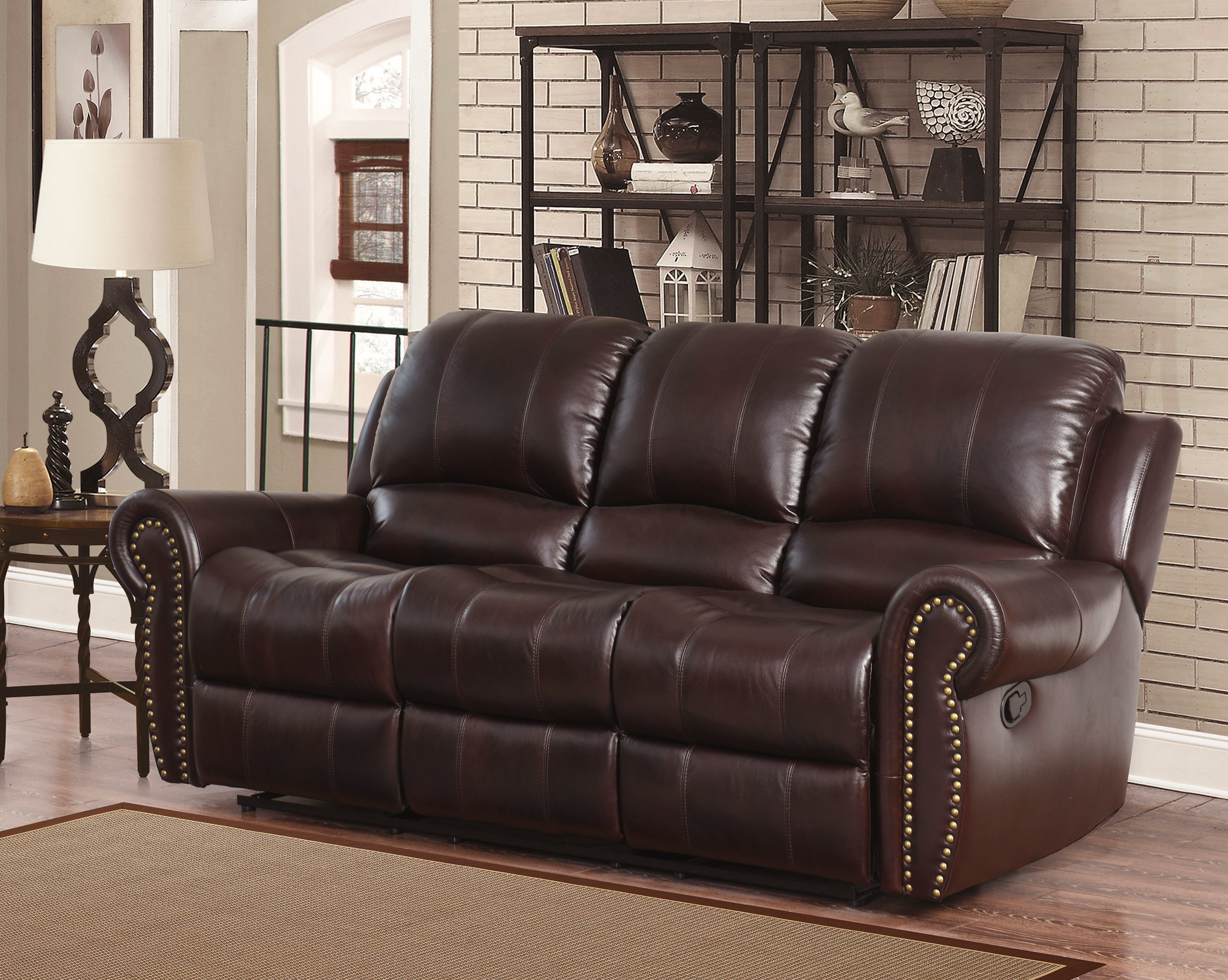Barnsdale Leather Reclining Sofa