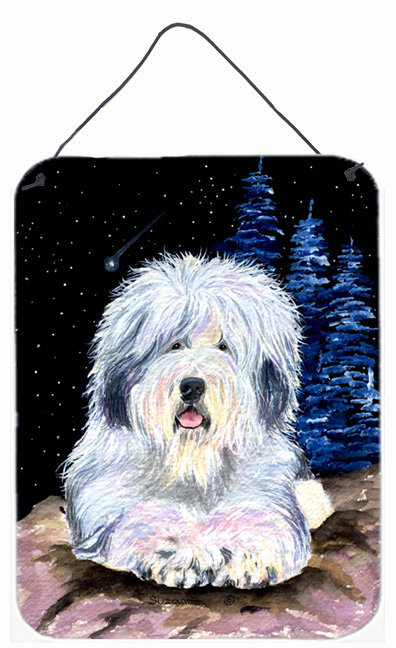 Old English Sheep Dog House Sign Plaque with Number