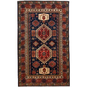 One-of-a-Kind Shirvan Hand-Knotted Blue / Red Area Rug