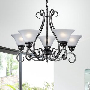 5-Light Shaded Chandelier