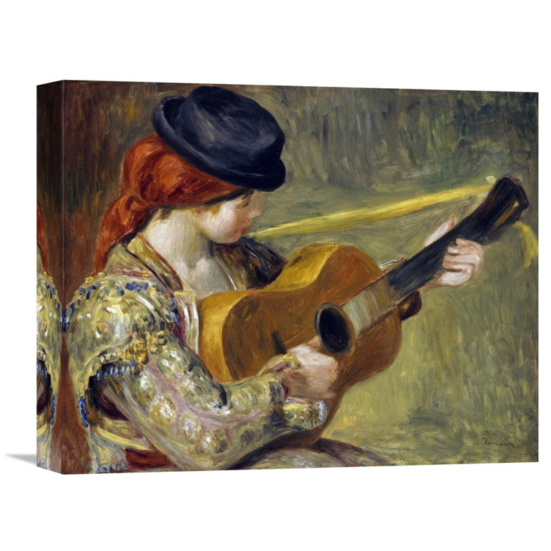 Global Gallery Girl With A Guitar 1897 By Pierre Auguste Renoir
