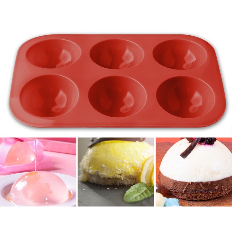 Silicone Half Ball Sphere Chocolate Cake Soap Muffin Pastry Jelly Mold Tray
