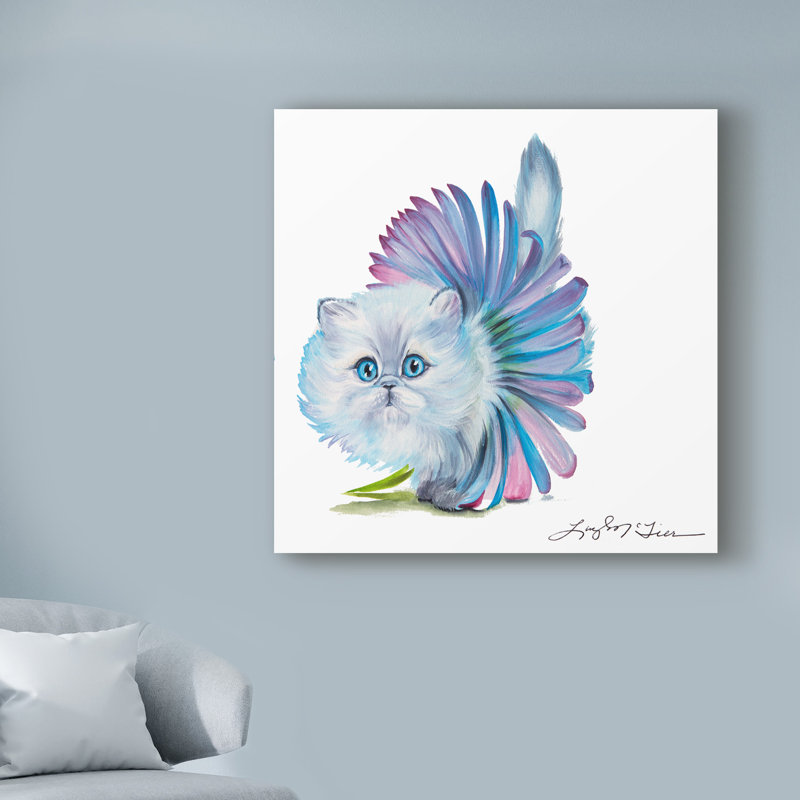 Charlton Home Kitten Ballerina Daisy Flower Stare Persian Cat