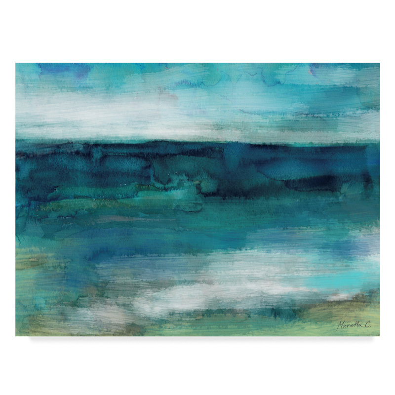 Highland Dunes Ocean Waves 1 Acrylic Painting Print On Wrapped