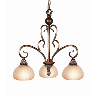 Go to store & view more images Liezel 3-Light Shaded Chandelier by Woodbridge Lighting