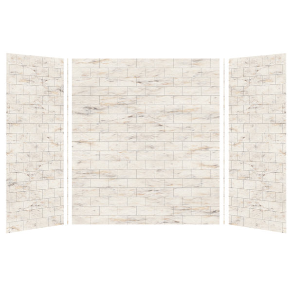 Transolid Saramar 72 X 60 X 36 Three Panel Shower Wall Wayfair