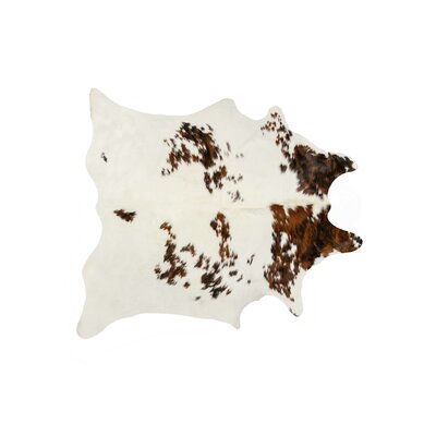 Basso Cowhide Brownwhite Area Rug Foundry Select