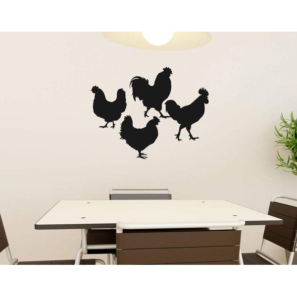 Chicken Silhouettes Vinyl Wall Words Decal Sticker Home Decor Art