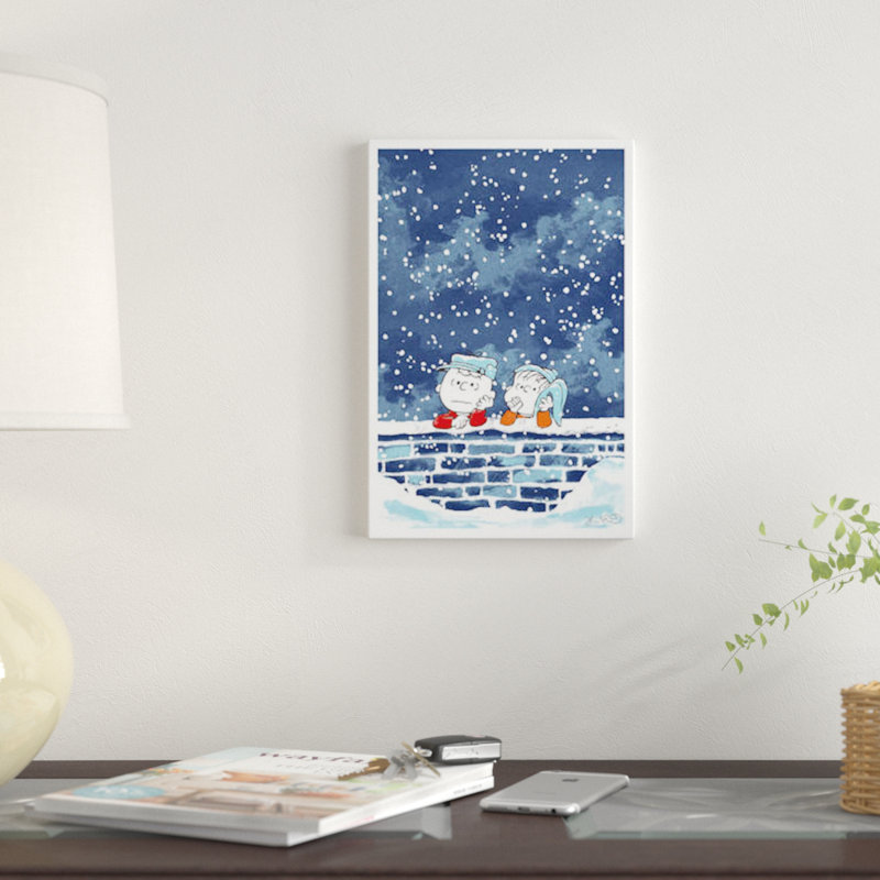 East Urban Home Peanuts Christmas Charlie Brown Linus By Joshua Budich Graphic Art Print On Canvas Reviews Wayfair
