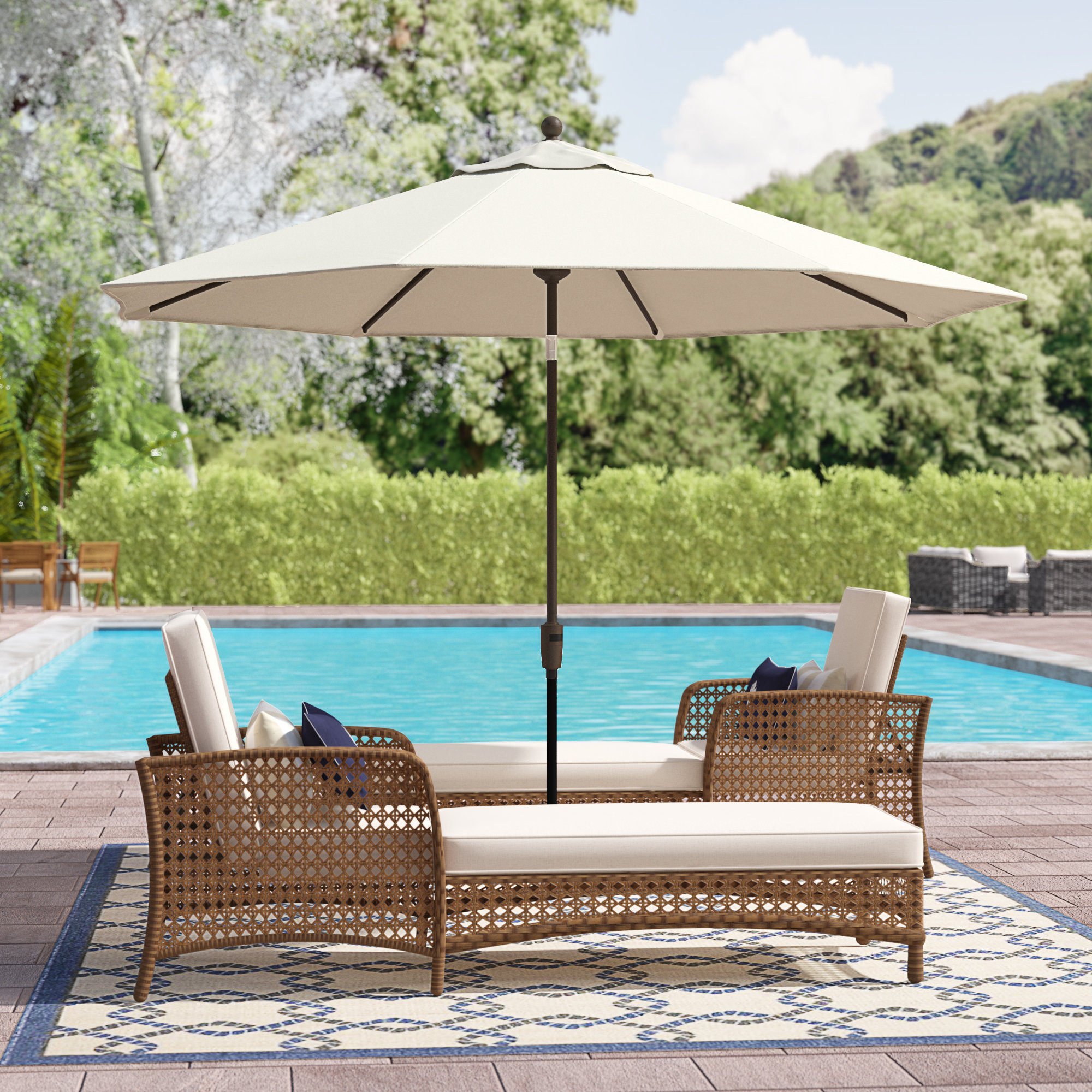 Crowland 9 Market Sunbrella Umbrella