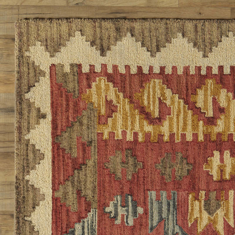 Birch Lane Larkin Hand Tufted Red Area Rug Reviews Larkin Hand Tufted Red Area Rug