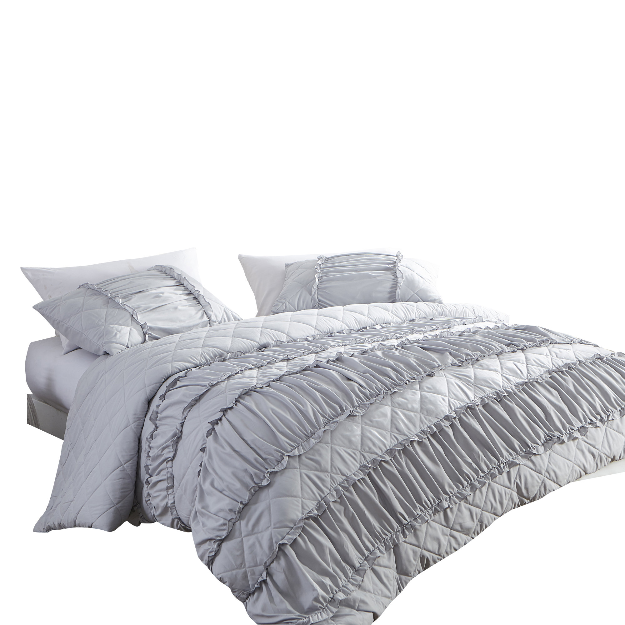 Greyleigh Arkadelphia Ruffle Pleats Oversized Duvet Cover