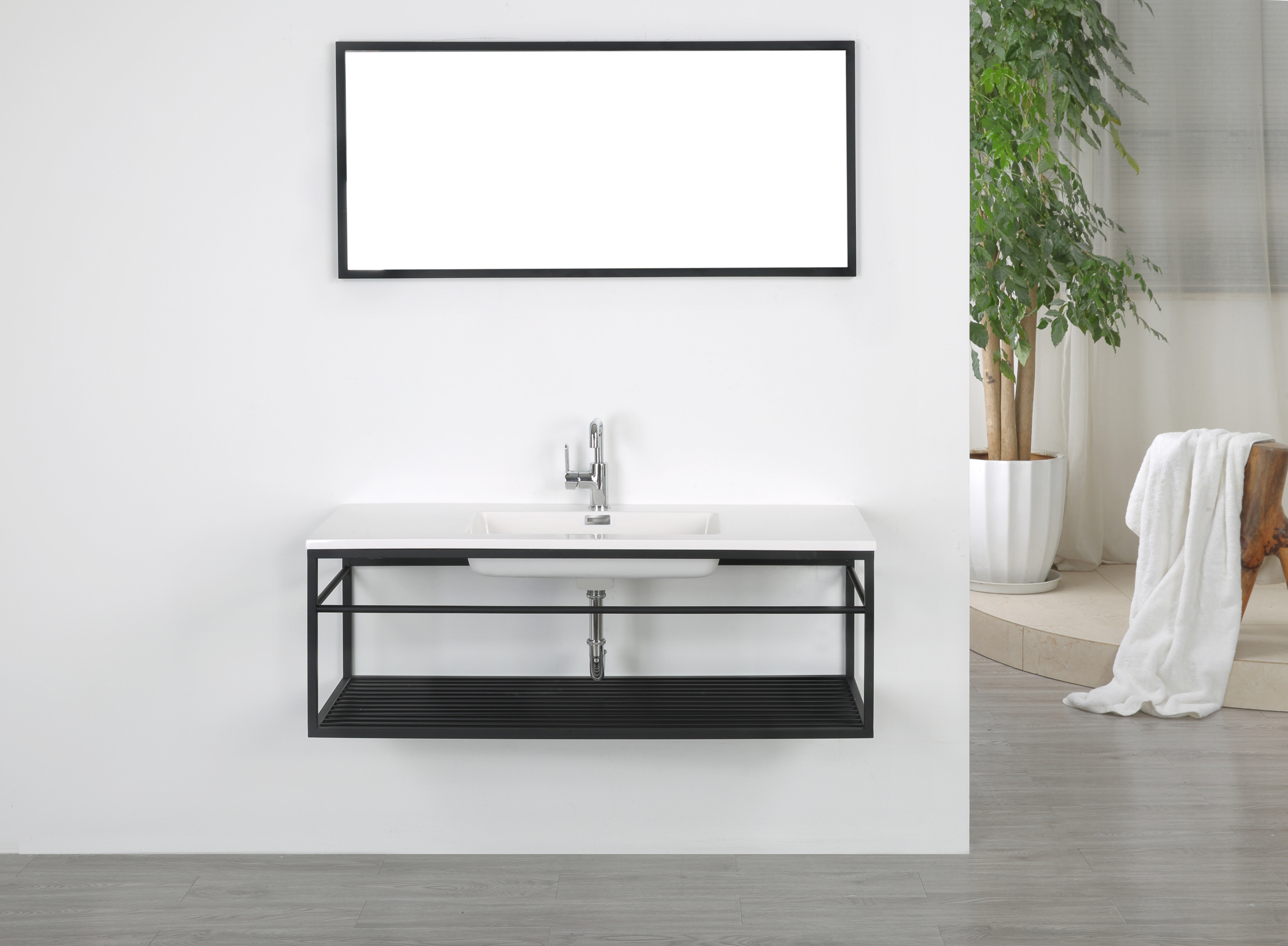 Streamlinebath Floating 48 Wall Mounted Single Bathroom Vanity