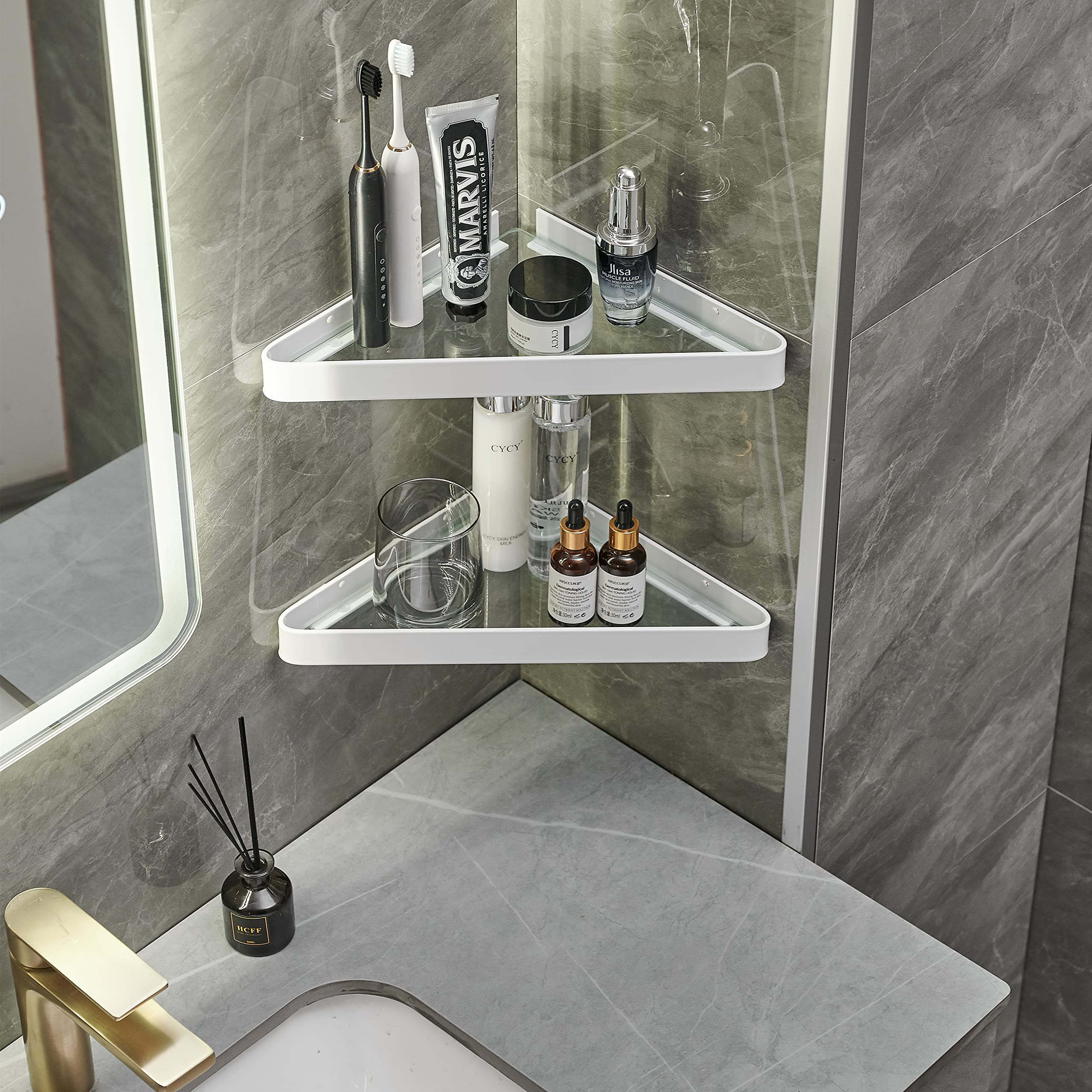 Rebrilliant Lowene Wall Shower Shelf Wayfair