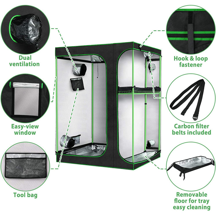 Kingso 2 In 1 Grow Tent 4 X5 Indoor Plant Growing Tents Wayfair