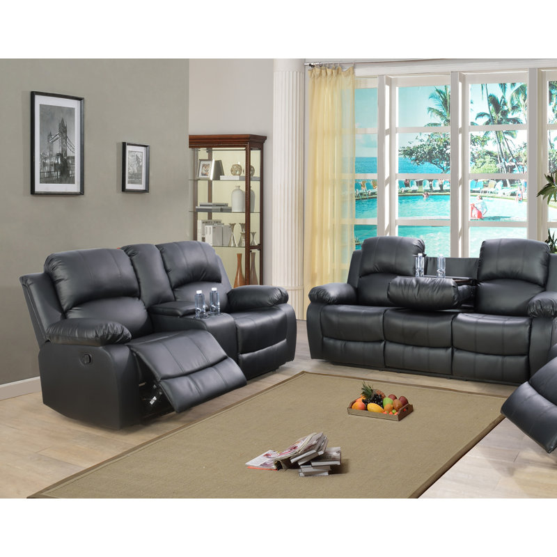 Red Barrel Studio Chesham Bonded 2 Piece Reclining Living Room Set Wayfair