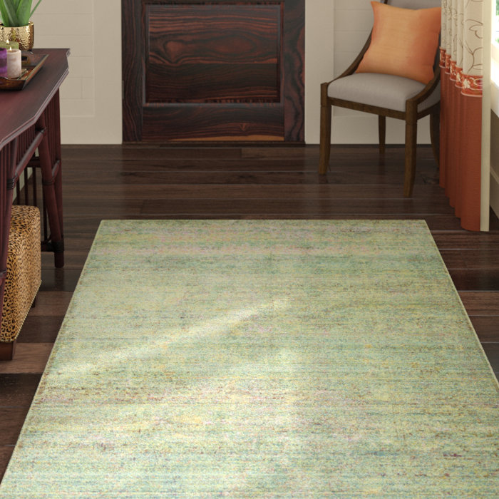 Danbury Looped Hooked Green Area Rug