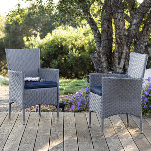Go to store & view more images Centauri Patio Dining Chair with Cushion (Set of 2) by Orren Ellis