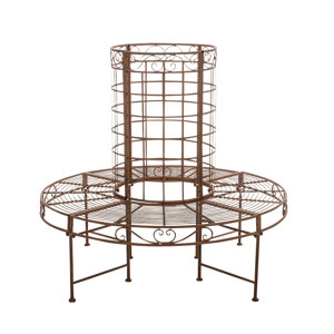 Runde Baumbank Keitele aus Eisen von Home & Haus