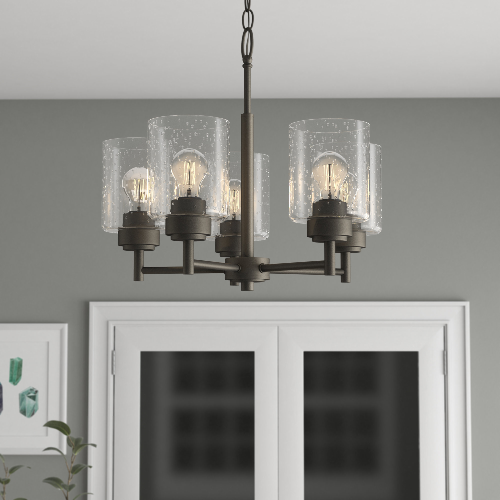 Latitude Run Honea 5 Light Shaded Classic Chandelier Reviews Wayfair