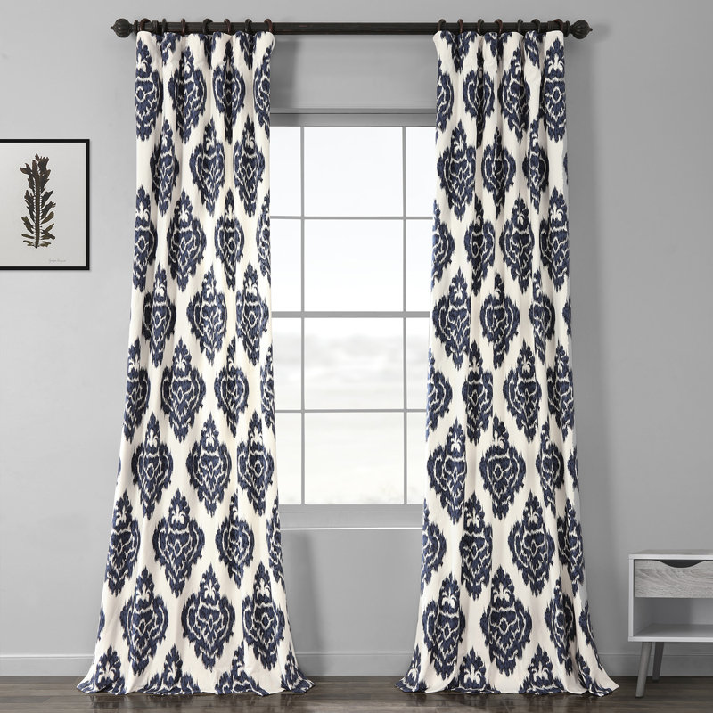 Bungalow Rose Atkins Ikat 100 Cotton Single Curtain Panel