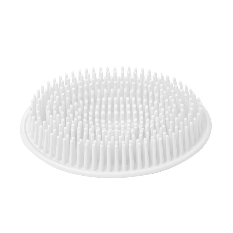Pink Freestanding Soap Dish From Plastic With Rubber Finish