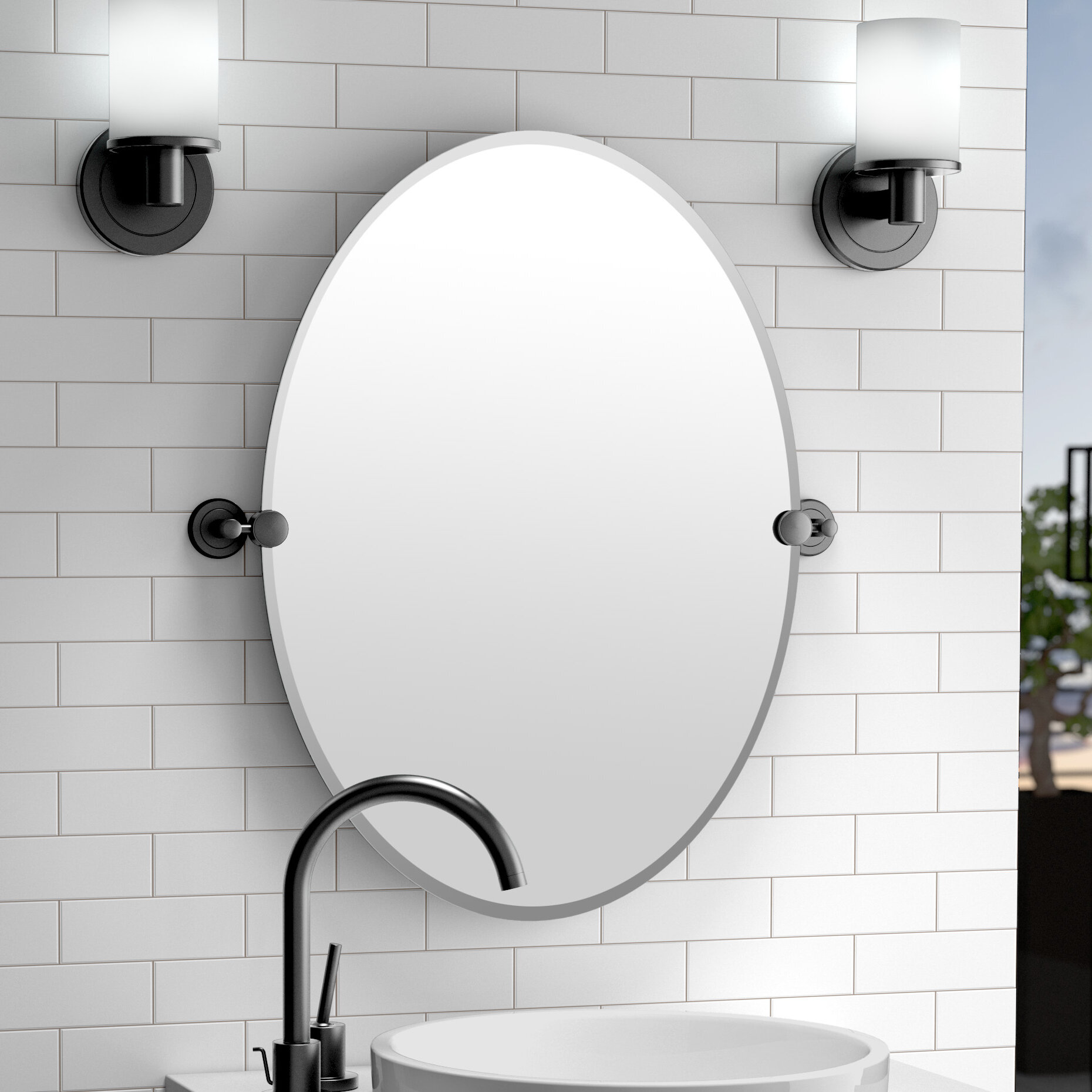 Gatco Latitude Ii Traditional Beveled Bathroom Vanity Mirror Reviews Wayfair
