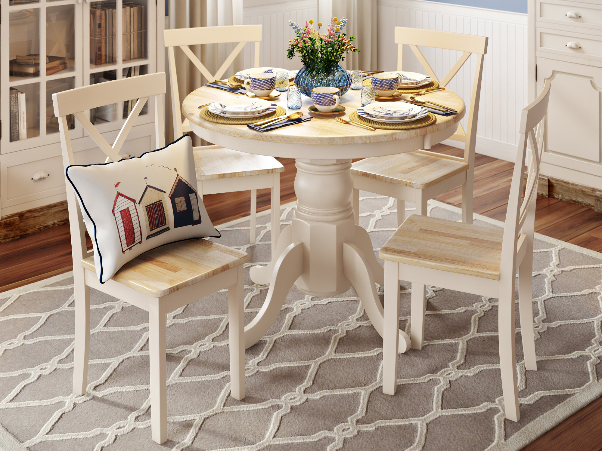 Three Posts Besser Extendable Dining Set With 4 Chairs Reviews Wayfair Co Uk