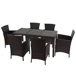 6-Sitzer Loungemöbel-Set Alair aus Polyrattan m..