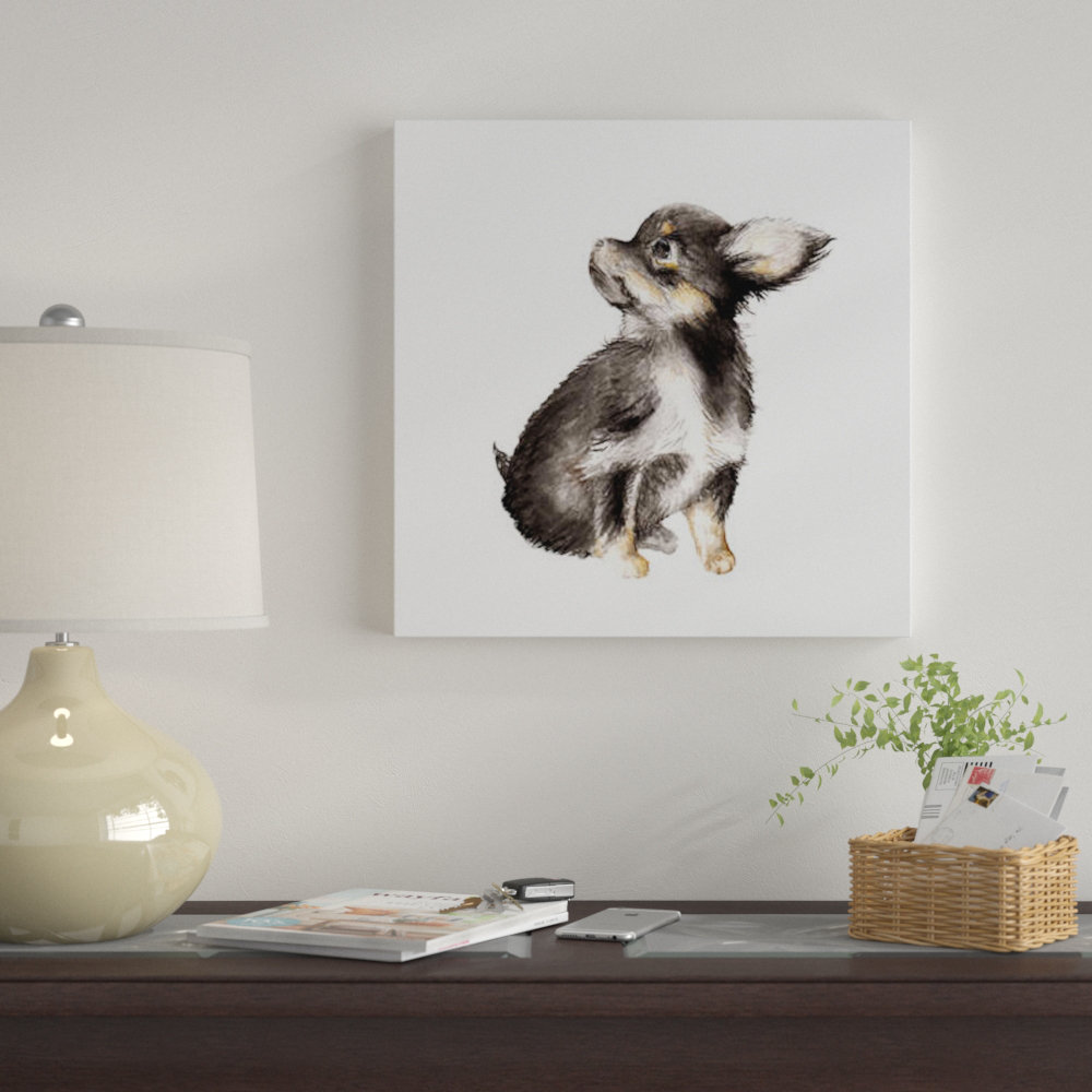 East Urban Home Long Haired Chihuahua Print On Canvas Wayfair
