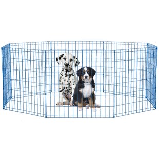 Practical 45 inches Pet Tent Portable Playpen Dog Folding Crate Dog House Puppy Kennel Cat Cage Water Resistant Indoor Outdoor Play Yard Use Blue 