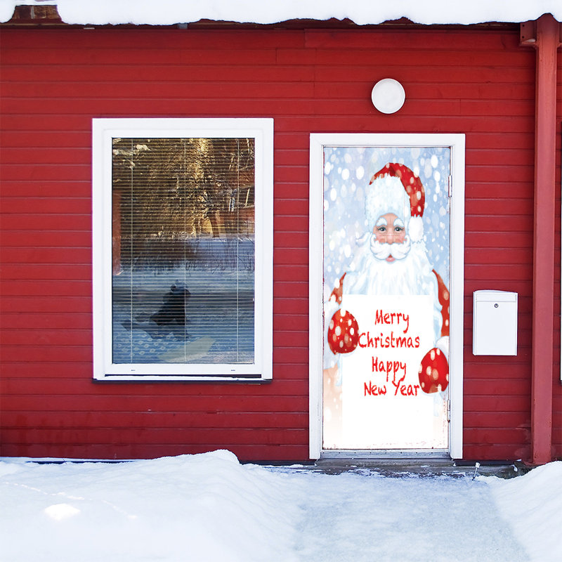 The Holiday Aisle Santa Door Door Mural Wayfair