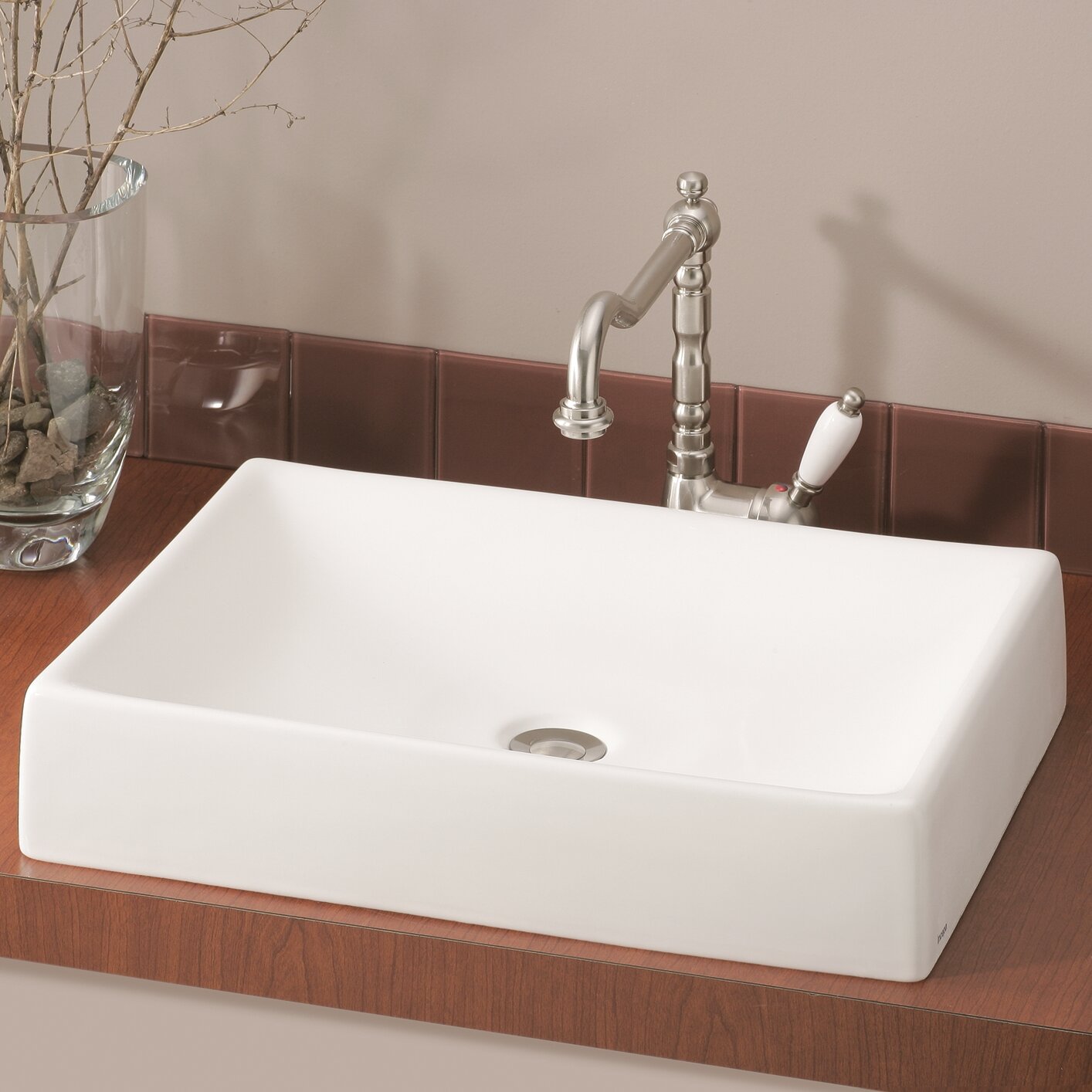 Cheviotproducts Quattro Vitreous China Rectangular Vessel Bathroom Sink Reviews Wayfair