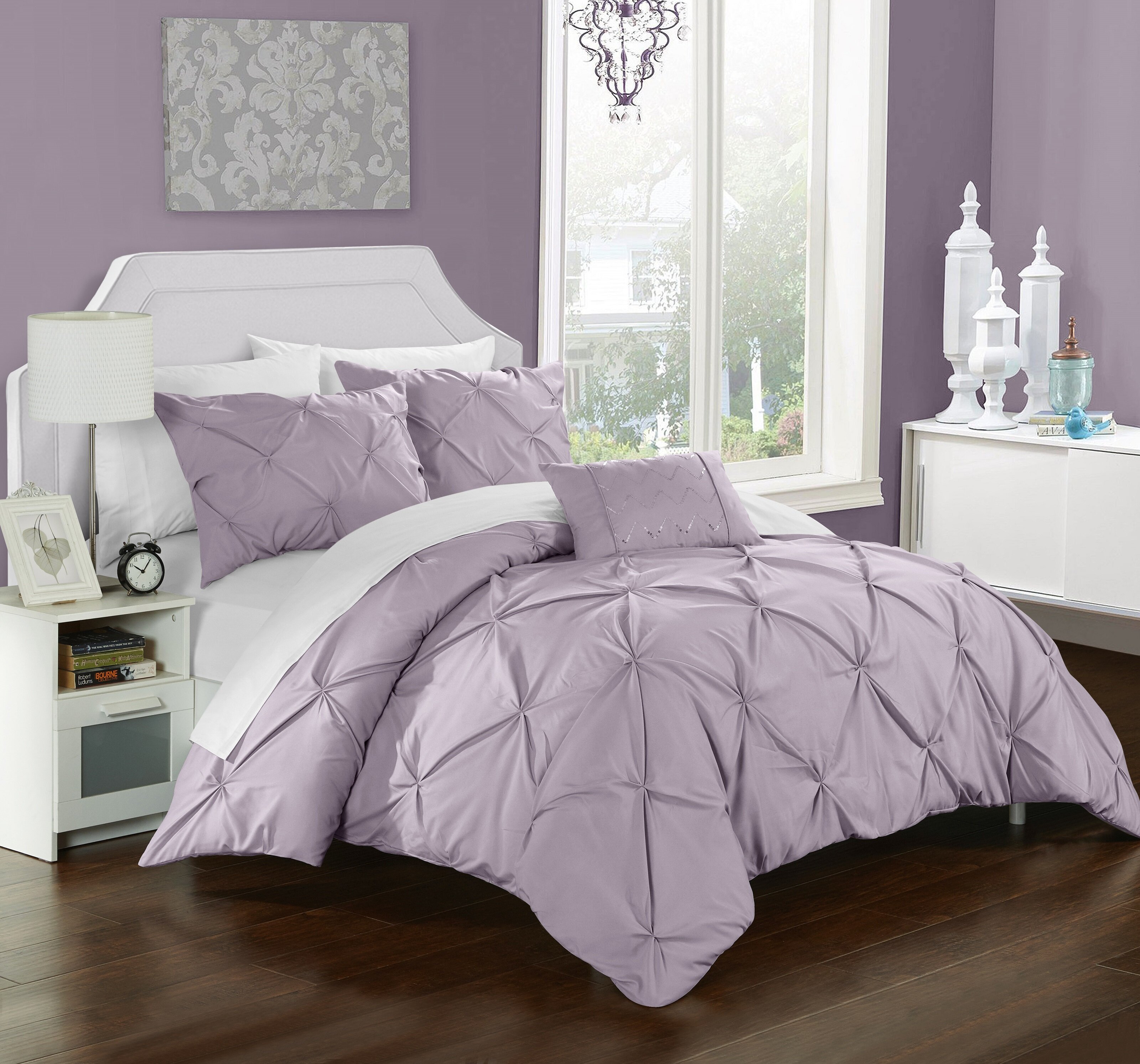 lavender and grey duvet cover