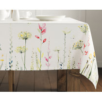 Cotton Park Cottage Sheer Tablecloth Easter Petals 60 x 84 Rectangular Made USA 
