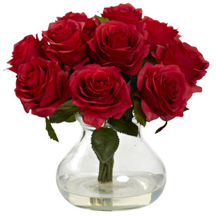 Red Vase Roses You Ll Love Wayfair Quickview