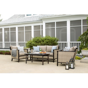 Go to store & view more images Colton 4 Piece Sunbrella Sofa Seating Group with Cushions by La-Z-Boy Outdoor