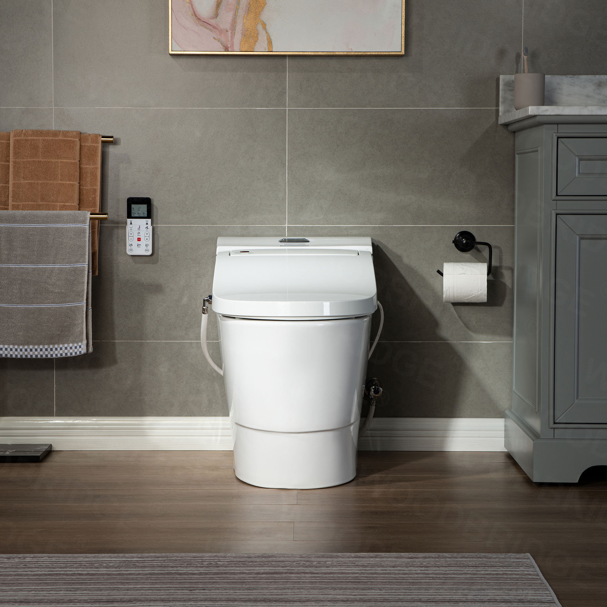 WoodBridge DualFlush Elongated OnePiece Toilet (Seat Included