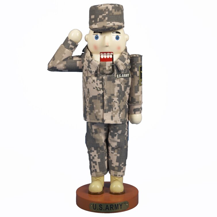 Army Soldier 14”Camouflage Nutcracker