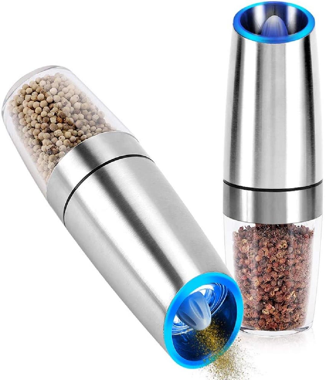 Electric Salt Pepper Spice Grinder Mill Stainless Kitchen Xmas Cooking Tool