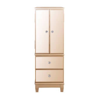 House Of Hampton Berges Free Standing Jewelry Armoire With Mirror