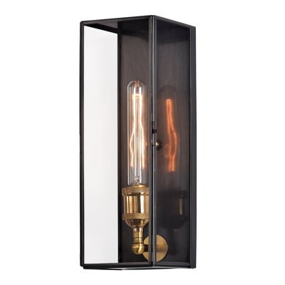 Cline Solid Brass Rust Resistant Dark Bronze Outdoor Wall Light
